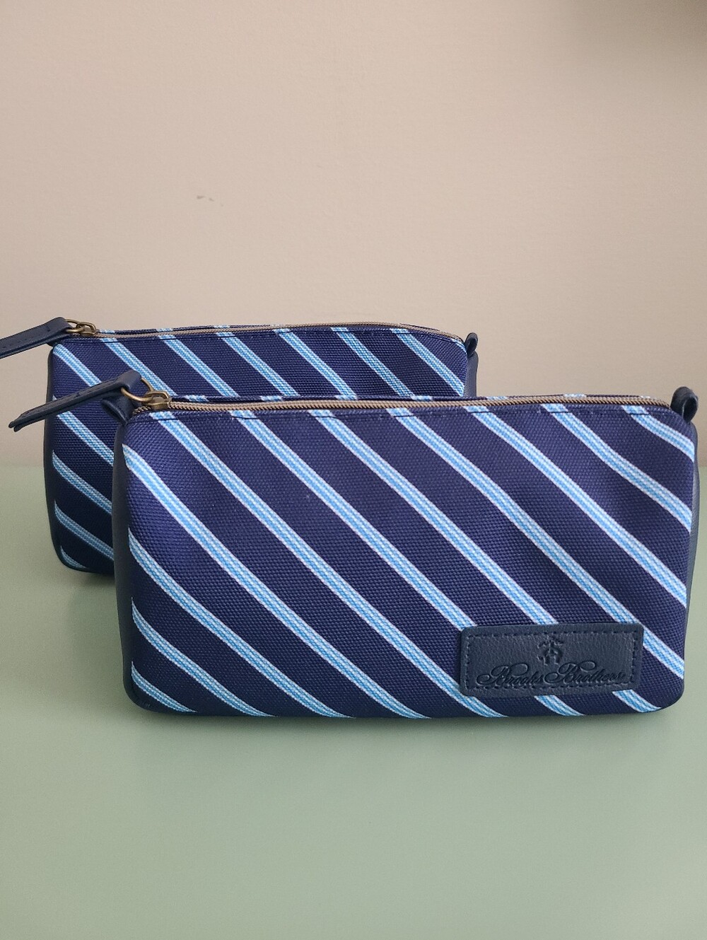 Set Of 2 United Airlines Brooks Brothers Travel Pouches